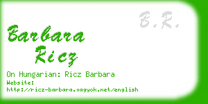 barbara ricz business card